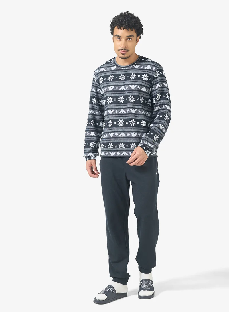 EMPORIO ARMANI  Casual Crew Neck T-Shirt And Payjma Set for Men | Best Price UAE