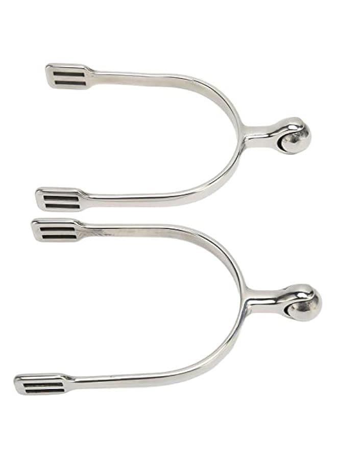 Generic 2 PCS Horse Spurs, Stainless Steel Spurs with Smooth Roller Ball, English Spur for Boots, Western Cowboy Spurs Equestrian Gear, Retro Spurs Saddlery Equipment - Image 1