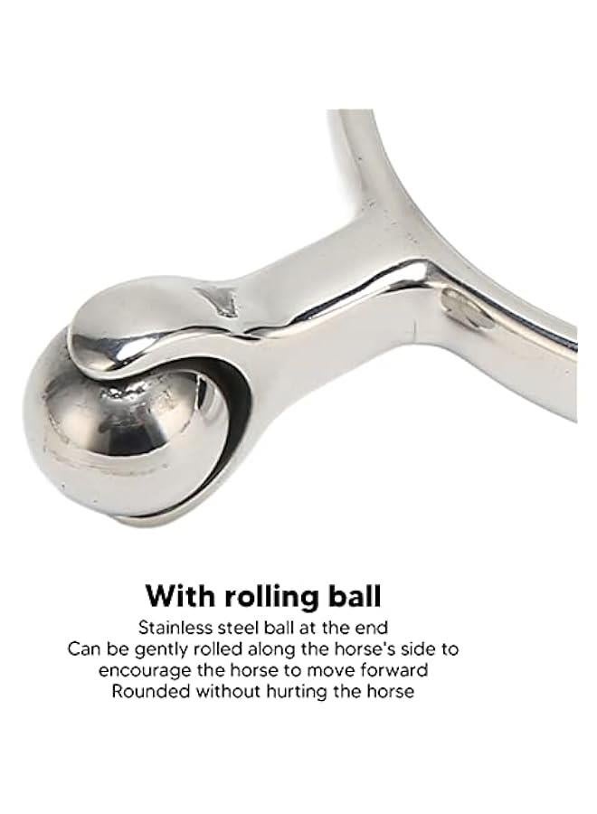 Generic 2 PCS Horse Spurs, Stainless Steel Spurs with Smooth Roller Ball, English Spur for Boots, Western Cowboy Spurs Equestrian Gear, Retro Spurs Saddlery Equipment - Image 3