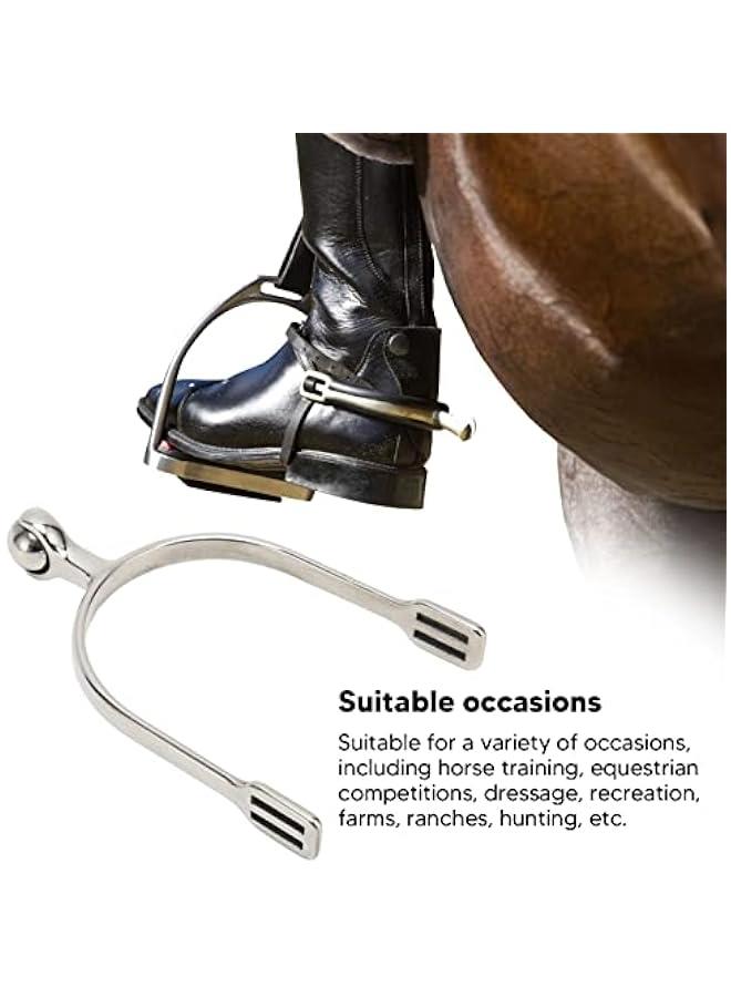 Generic 2 PCS Horse Spurs, Stainless Steel Spurs with Smooth Roller Ball, English Spur for Boots, Western Cowboy Spurs Equestrian Gear, Retro Spurs Saddlery Equipment - Image 4