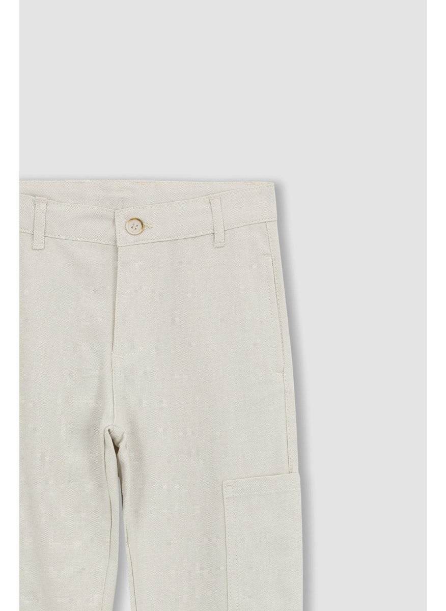 DeFacto - Boy Regular Fit Linen Look Trousers - Image 1