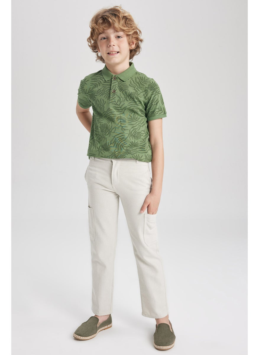 DeFacto - Boy Regular Fit Linen Look Trousers - Image 1