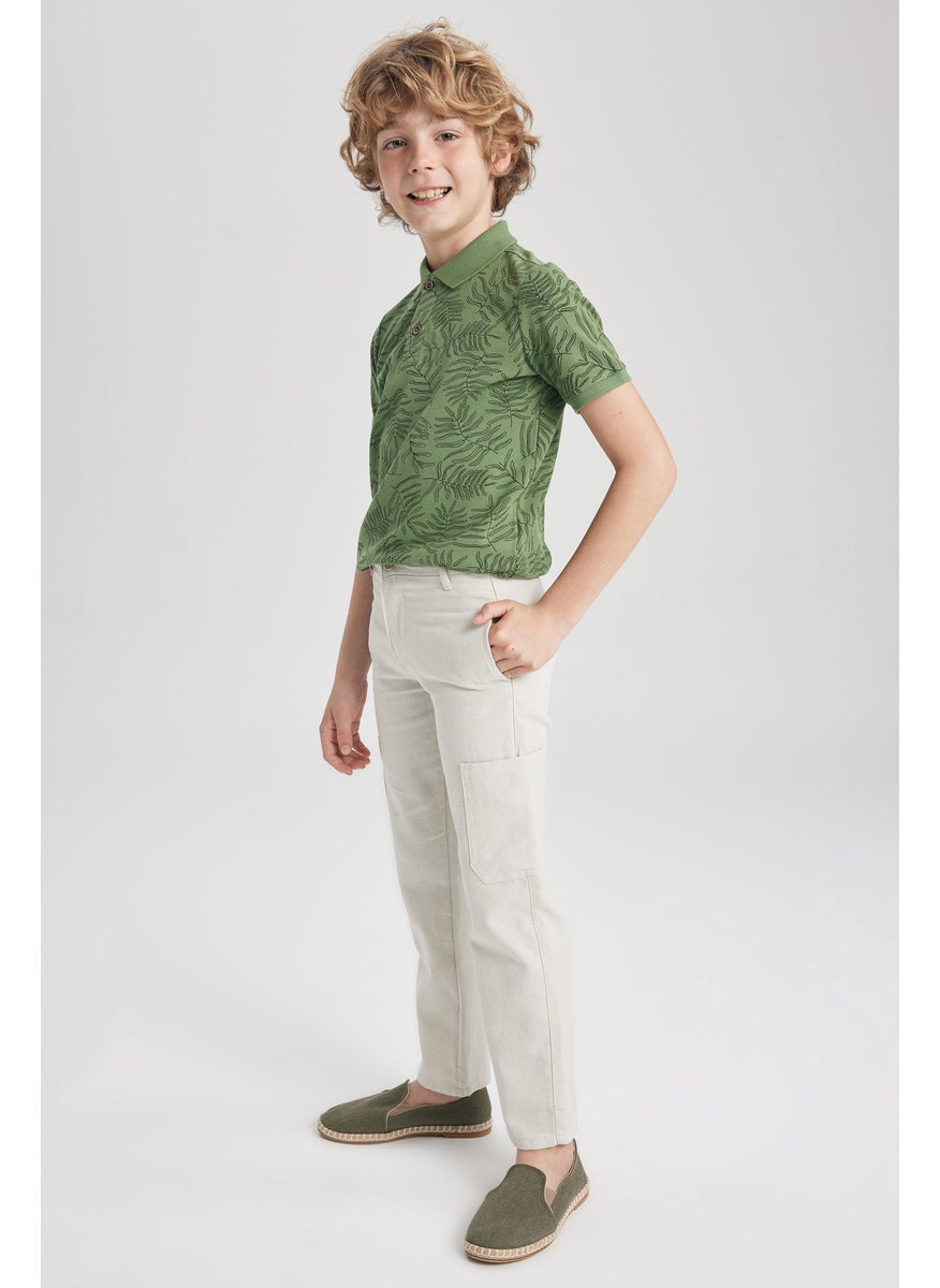 DeFacto - Boy Regular Fit Linen Look Trousers - Image 1