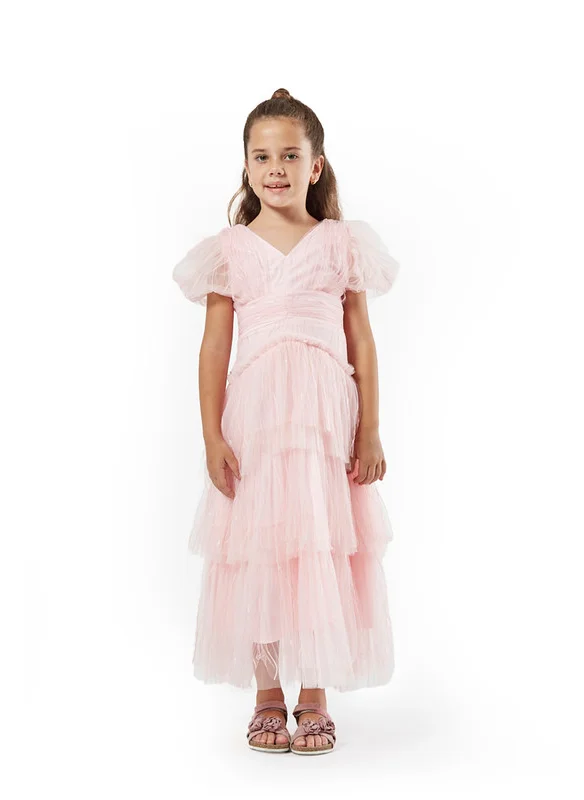 Amri Tulle Frilled Long Frock