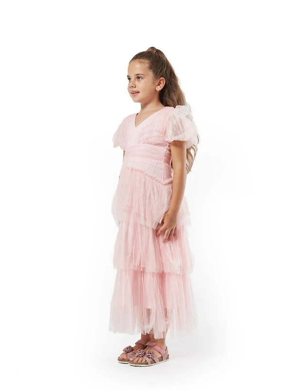 امري Tulle Frilled Long Frock