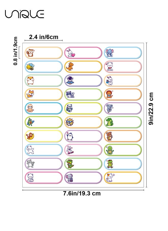 Unique 8 Sheets (240 stickers) Children's Name Sticker, Waterproof Handwritten Water Cup Sticker, Cute Children's Name Sticker, Waterproof Writable Name Label, Self-Adhesive Name Label  - Image 2