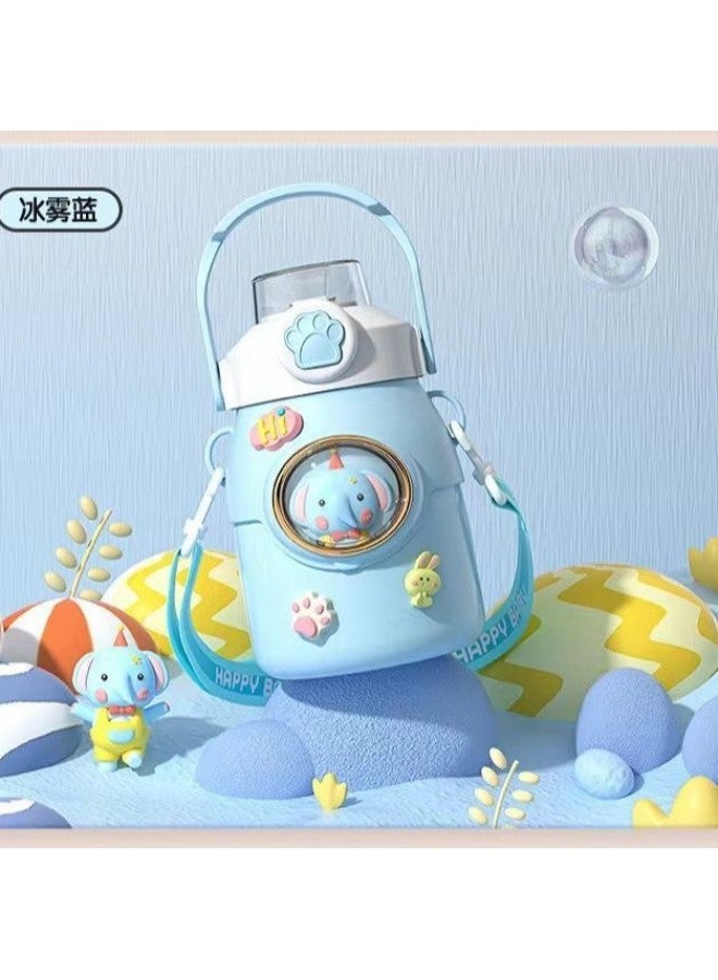316 Stainless Steel Kidsren's Doll Insulated Water Cup Satchel Cartoon Student Straw Cup Can Insulated Pot