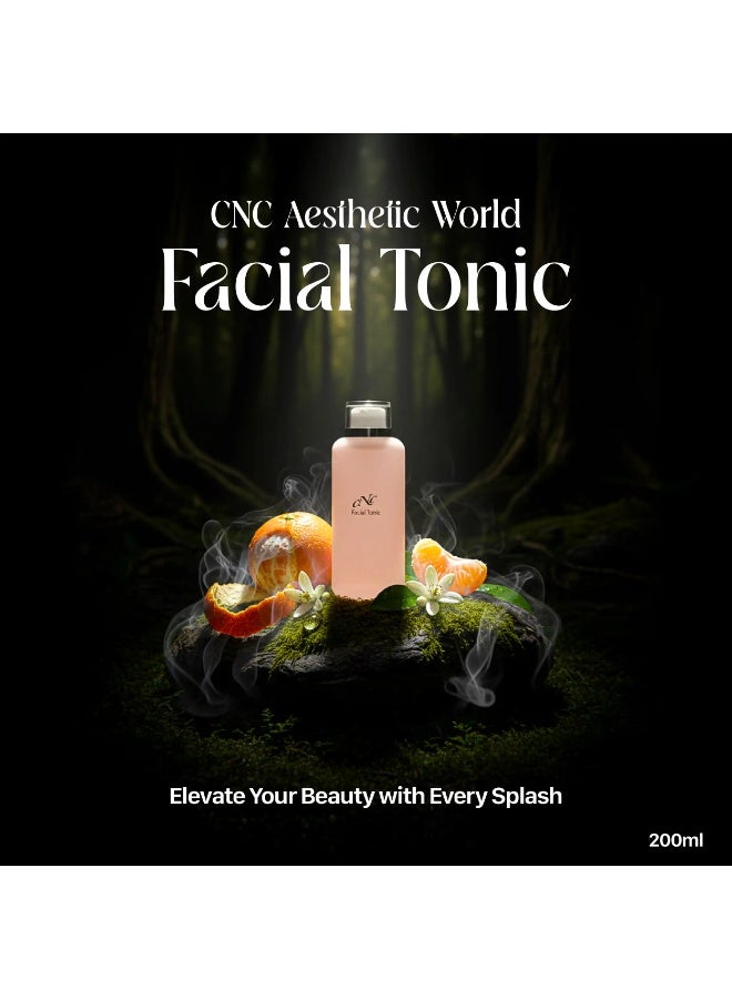 CNC COSMETIC Facial Tonic Balance & Hydrate 200 ml - Alcohol-Free Toner with Aloe Vera & Hyaluronic Acid – Refreshing Skincare, Moisturizing, Soothing – For All Skin Types - Image 2