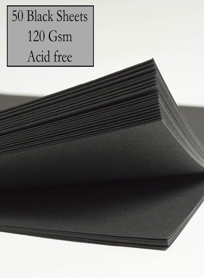 Askprints Black Drawing Paper for Pencil, Acrylic Marker, Opaque Inks, Gouache and Pastels, Top Wiro, 9 x 12 Inch, Black, 50 Sheets - Image 2