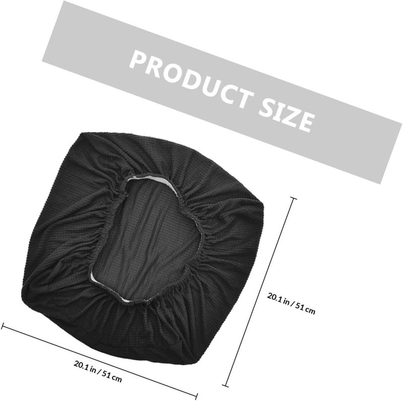Stretch Sofa Cushion Cover Jacquard Fleece Armchair Slipcover Elastic Full Wrap Seat Protector Black Plaid One-Seater for Living Room - Image 2