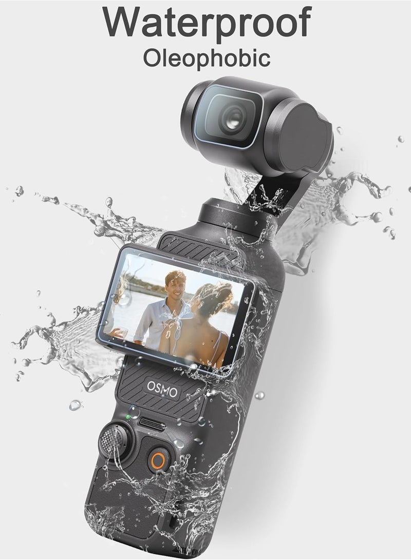 6PCS Lens & Screen Protector for DJI Osmo Pocket 3,0.24mm 9H Hardness Ultra Clear Scratch Resistant Lens Tempered Glass Film Guard Touch Sensitive Easy Installation pocket 3 Accessories - Image 2