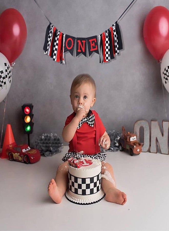 Felix Racing High Chair Banner - Racing First/1st Birthday Party Decorations,Race Car First/1st High Chair Banner,Checkered Flag Racing Birthday Decorations - Image 4