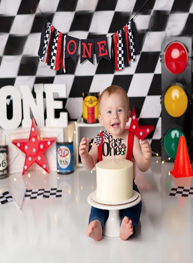 Felix Racing High Chair Banner - Racing First/1st Birthday Party Decorations,Race Car First/1st High Chair Banner,Checkered Flag Racing Birthday Decorations - Image 3