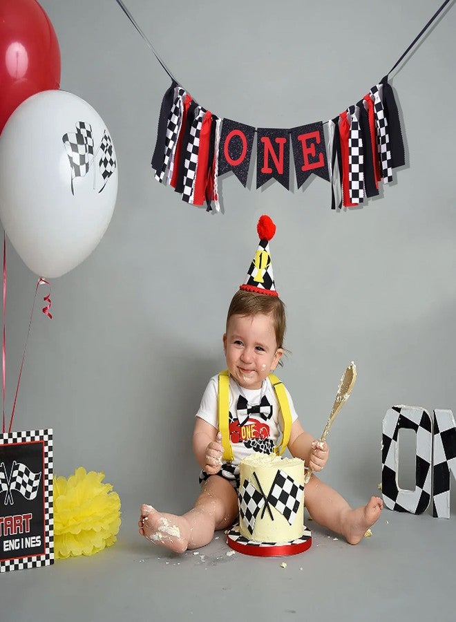 Felix Racing High Chair Banner - Racing First/1st Birthday Party Decorations,Race Car First/1st High Chair Banner,Checkered Flag Racing Birthday Decorations - Image 5
