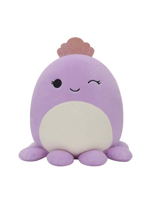 7.5 inch Violet the Purple Octopus w Crown , Officially Licensed Kellytoy Plush Toy, Colorful Soft Toy, Gift for Kids, Girls & Boys Washable Squishy Stuff Toy Multicolor All Age