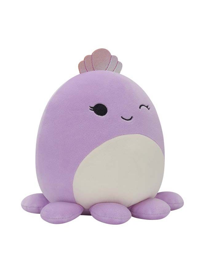 Squishmallows - 7.5 inch Violet the Purple Octopus w Crown , Officially Licensed Kellytoy Plush Toy, Colorful Soft Toy, Gift for Kids, Girls & Boys Washable Squishy Stuff Toy Multicolor All Age - Image 1