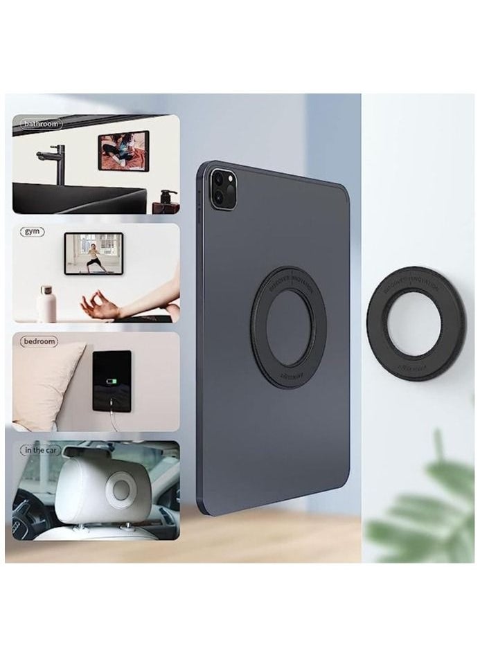 Generic - Magnetic Tablet Wall Mount and Holder for Bedroom iPad Holder Mount for car Cradle Magnet for iPad,Tablet Surface,SnapHold Magnetic Sticker for Home,Office,Fridge - Image 1
