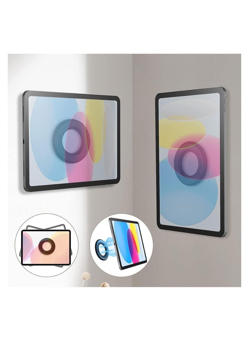 Generic - Magnetic Tablet Wall Mount and Holder for Bedroom iPad Holder Mount for car Cradle Magnet for iPad,Tablet Surface,SnapHold Magnetic Sticker for Home,Office,Fridge - Image 1