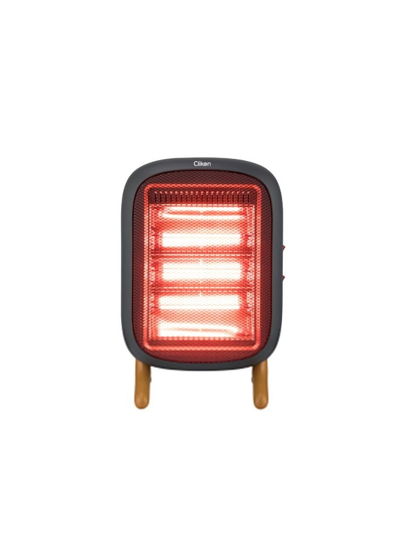Clikon Halogen Room Heater 1200W Portable Indoor Electric Heater for Home and Office Use, Model CK4507 1200 W CK4507 grey - Image 1