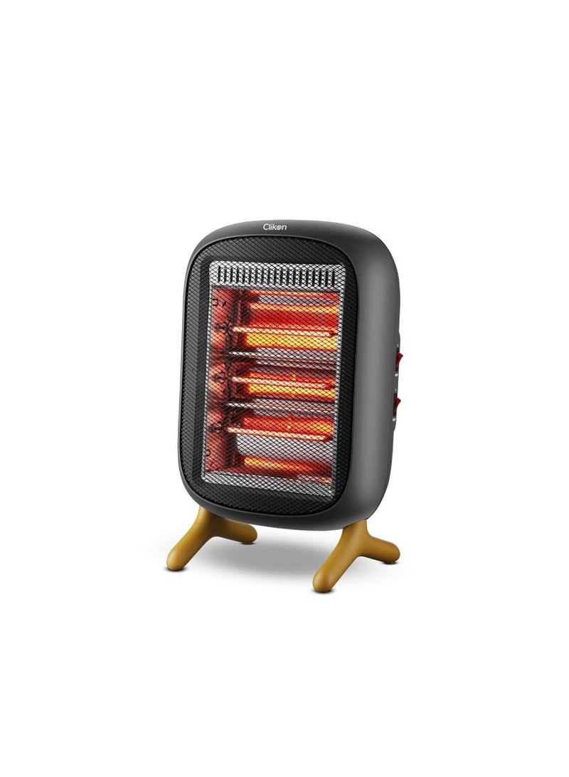 Clikon Halogen Room Heater 1200W Portable Indoor Electric Heater for Home and Office Use, Model CK4507 1200 W CK4507 grey - Image 3