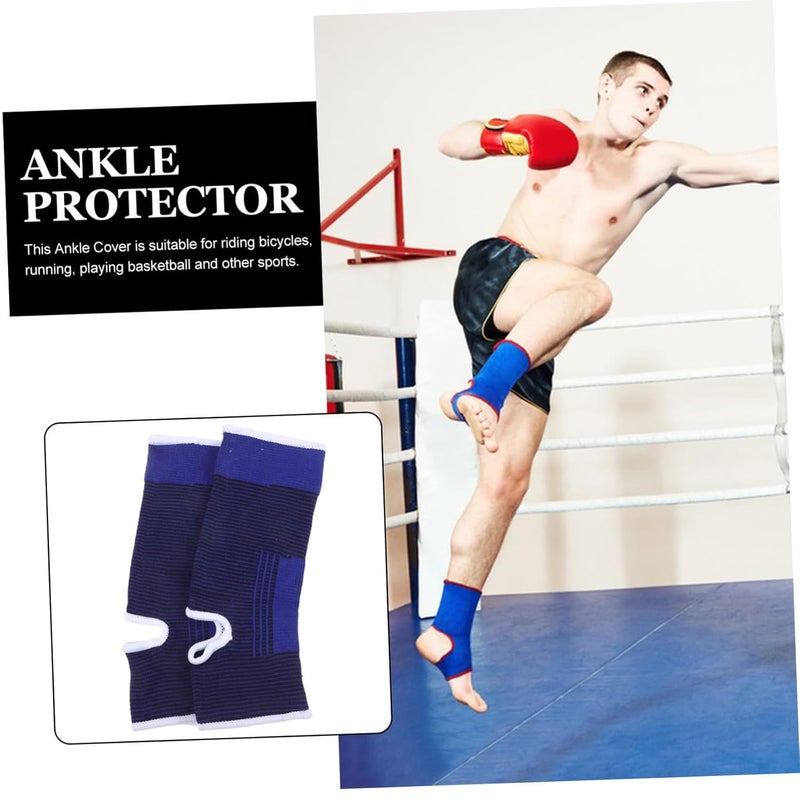 Professional Ankle Sleeve Compression Wrap Support Bracer For Sports Basketball Running Cycling Blue - Image 3