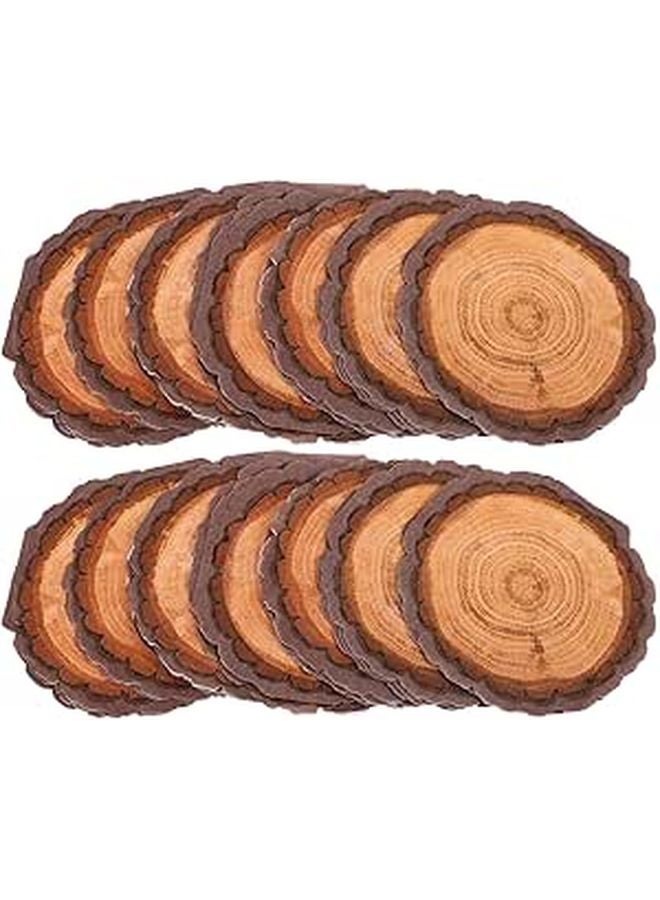 Wood Grain Printed Paper Napkins Disposable Guest Towels for Thanksgiving Holiday Dinner Tableware - Image 1