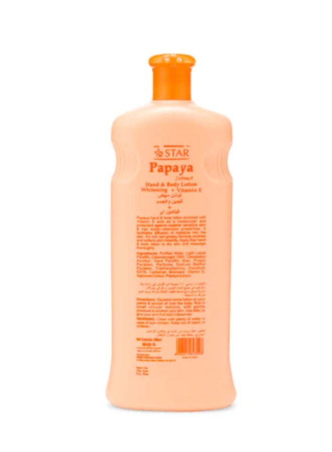 Star Papaya Body Lotion with Vitamin E - 600ml - Image 2