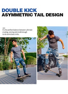 GROIC Skateboard 27.5 Inch Cruiser Skateboard Complete Skateboard with PU Wheel and ABEC 7 Bearings Retro Board Classic Skateboard,Skateboard for Kids Beginner  - Image 5