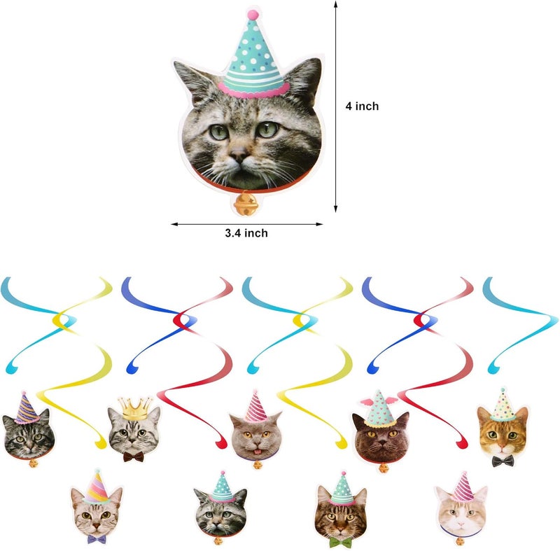 كلاراكو مجموعة واحدة من زينة عيد ميلاد الحيوانات الأليفة من كلاركو، زينة حفلات الحيوانات الأليفة، زينة حفلات القطط، ديكور السقف، زينة عيد ميلاد سعيد، لافتة عيد ميلاد سعيد، لافتة قطط، اختيارات كعكة عيد ميلاد قطط، لافتة حيوانات - Image 4