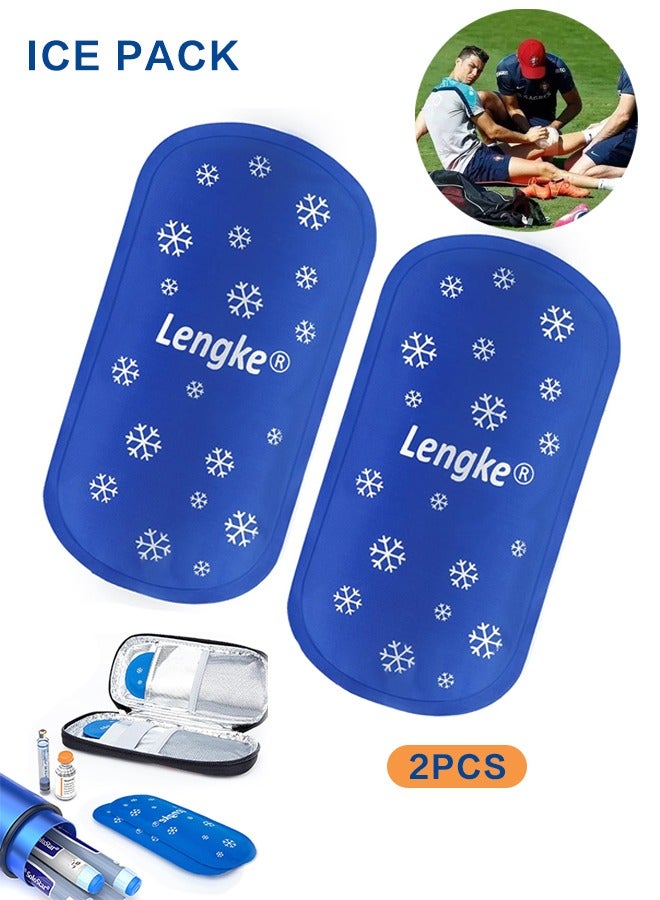 Leng Ke 2Pcs Ice Pakcs for Insulin Cooler Travel Case 160g Large Ice Packs for Diabetes Travel Case, TSA Approved Ice Packs For Insulin Cooler Travel Case, Mini Ice Packs Suitable For Most Medication Cooler - Image 1