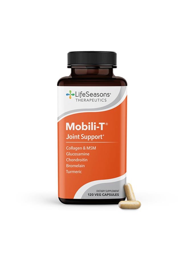 Life Seasons Mobili-T - Joint Support Supplement - Glucosamine Chondroitin MSM Collagen Bromelain & Turmeric - Reduce Swelling & Aches - Increase Range of Motion & Mobility - 120 Capsules  - Image 1
