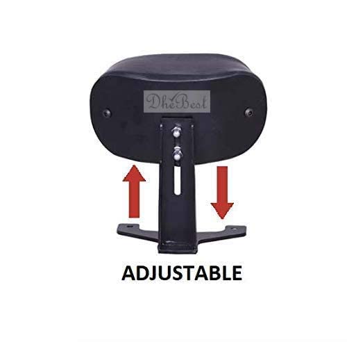 Dhe Best PTX5 Bike Bullet Backrest Support Pillion Black Cushion Back Rest Black Bar Compatible for RE Thunderbird 350X - Image 2