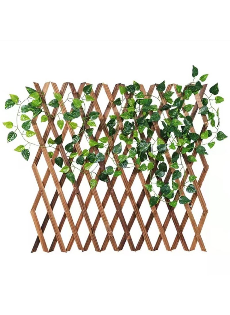 LINGWEI Expandable Wood Garden Fence Wooden Fence Portable Expanding Wicker Garden Wooden Fence Adjustable Garden Barrier Expandable Patio Indoor Outdoor Privacy Fence  - Image 5