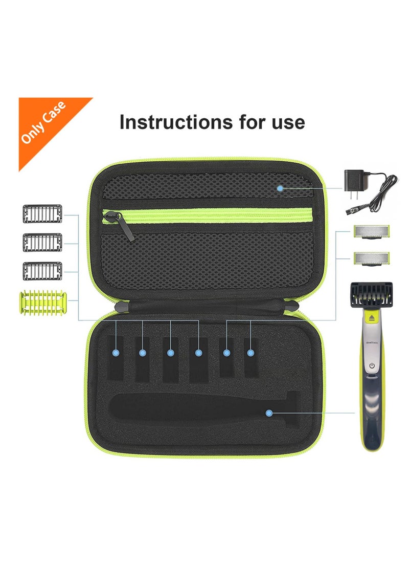 SYOSI Travel Organizer Carrying Bag for One Blade Hybrid Electric Trimmer and Shaver Hard Case Compatible for One Blade QP2520 QP2530 QP2620 QP2630 Body Hybrid Electric Storage Bag for Business Trip  - Image 3