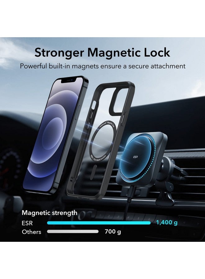 ESR ESR Sidekick Hybrid Case Compatible with iPhone 12/12 Pro (2020), with HaloLock Magnetic Wireless Charging, Scratch Resistant Back, Grippy Protective Frame, Frosted Black - Image 2