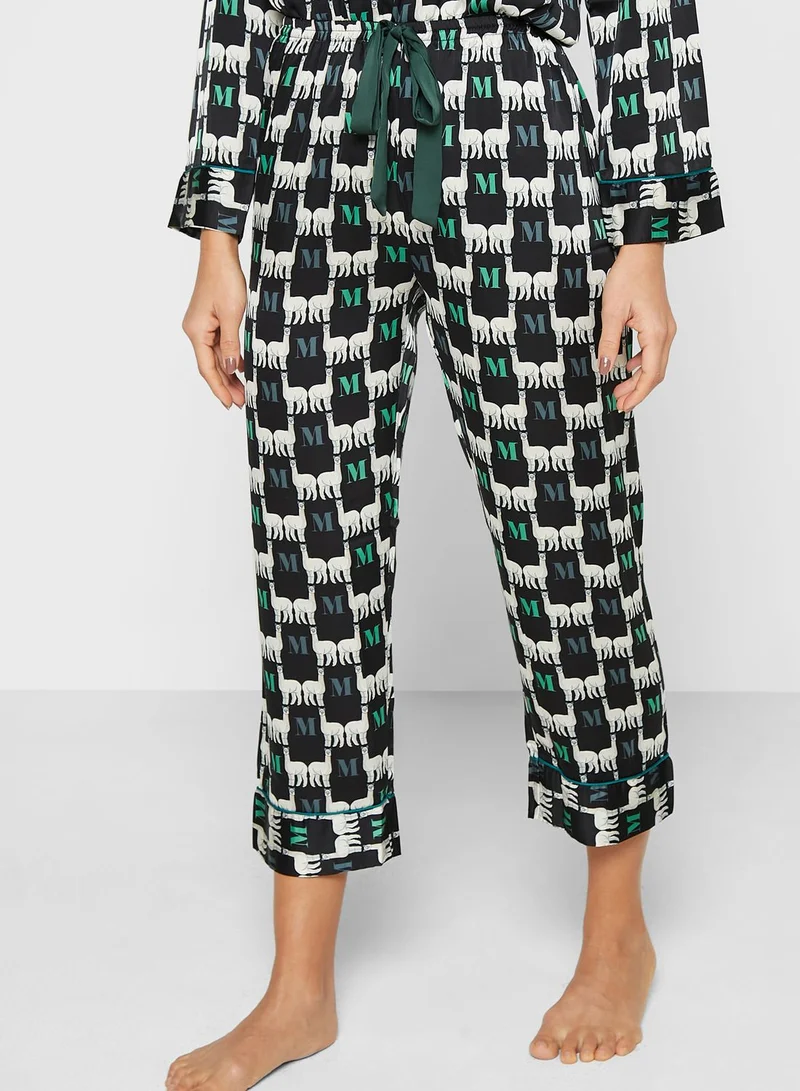 Khizana Printed Blouse And Pants Nightsuit