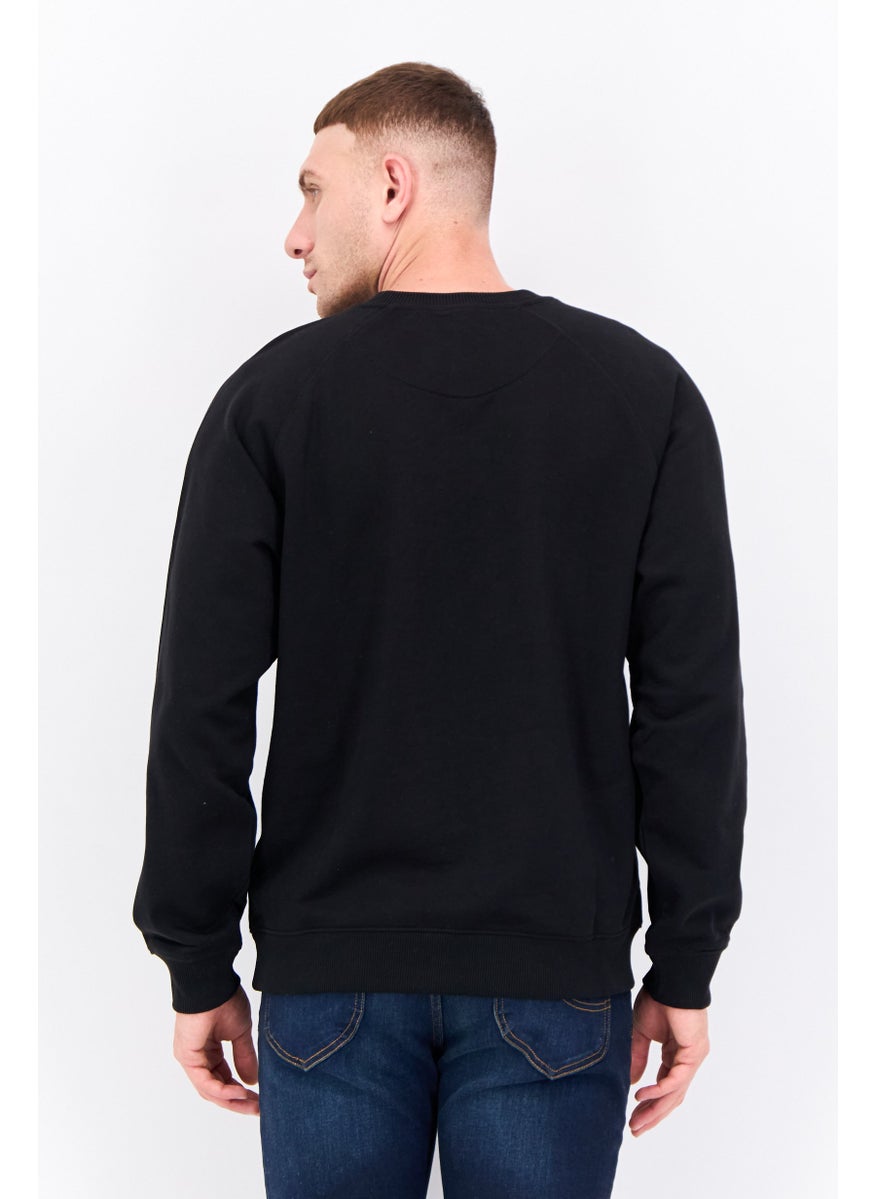 Penfield Men Crew Neck Long Sleeves Brand Logo Sweatshirt, Black  - Image 3