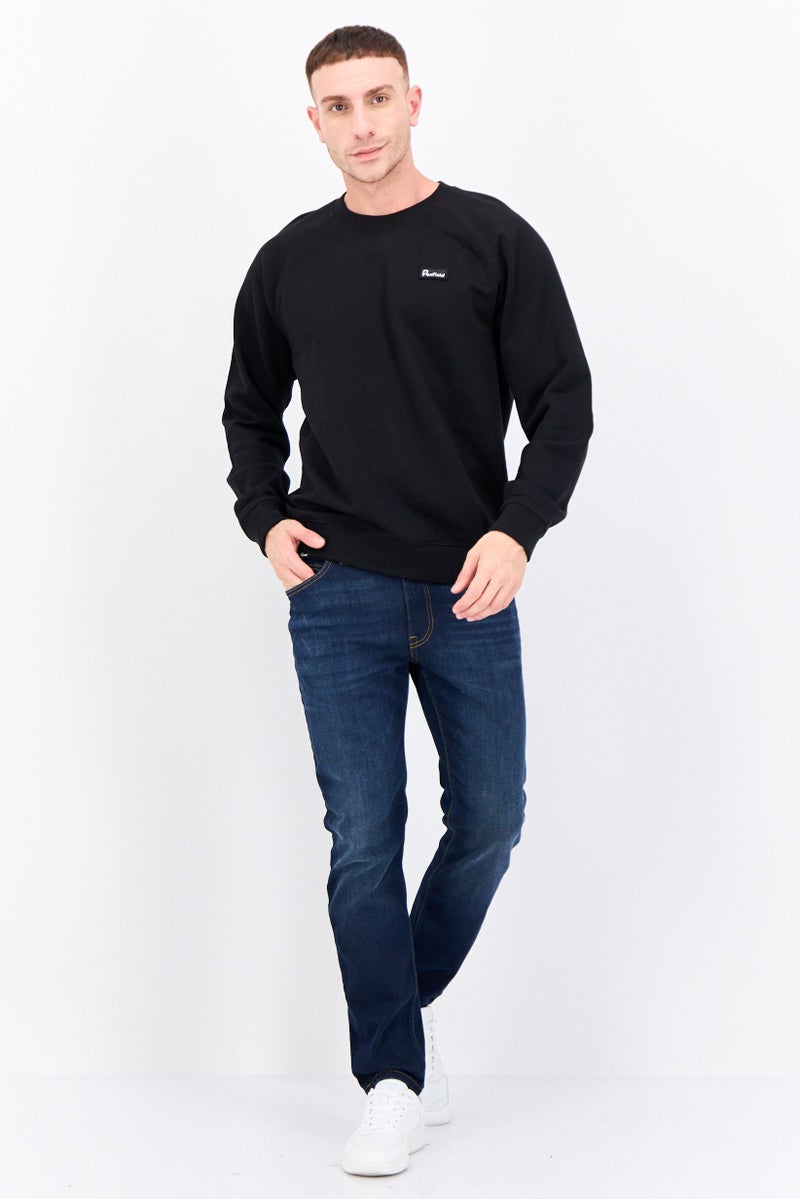 Penfield سويت شيرت للرجال بأكمام طويلة وياقة دائرية، شعار العلامة التجارية، أسود - Image 4
