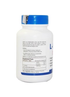HealthVit Healthvit L-Lysine 1000mg Essential Amino Acid | Supports Membrane Health | Support Immune System | Vegan And Gluten Free | 60 Tablets  - Image 2