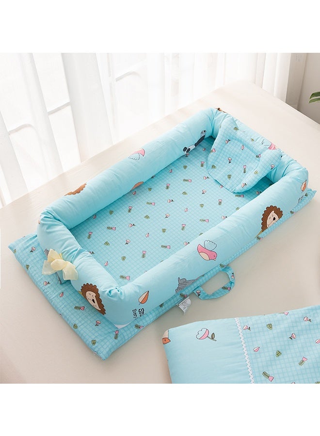 Baby Lounger for Newborn,Soft Breathable Baby Nest Co Sleeping for Baby Boys & Girls in Bed with Pillow,Portable Newborn Lounger Adjustable Size, Lengthen Space to 24 Months, Can Be Used for Bedroom/Travel/Camping（Without Blanket）  - Image 4