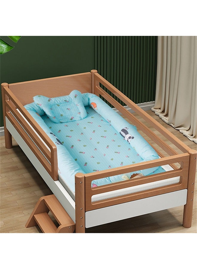Baby Lounger for Newborn,Soft Breathable Baby Nest Co Sleeping for Baby Boys & Girls in Bed with Pillow,Portable Newborn Lounger Adjustable Size, Lengthen Space to 24 Months, Can Be Used for Bedroom/Travel/Camping（Without Blanket）  - Image 3