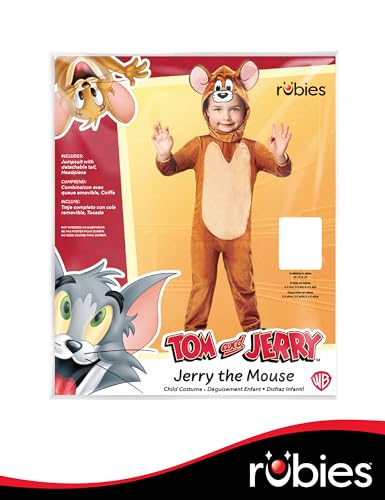 Rubies Tom & Jerry: Jerry Mouse Costume for Toddlers, Unisex 2T - Image 2