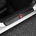 LEXLEY 3D Hash Mark for Dodge 20092026 Charger Durango Hornet Carbon Fiber Style Leather Door Sill Protector AntiDirty Scuff Plate Cover Guard Sills Protector TrimWelcome Pedal Protect 4PCS RED - Image 2