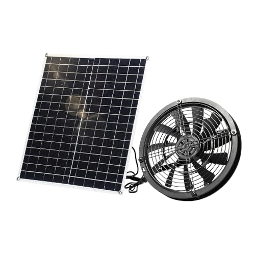 SUNYIMA Solar Fan, 20W Weatherproof Solar Powered Fan with DC Fan for Small Chicken Coops, Greenhouses, Sheds,Pet Houses, Window Exhaust - Image 1