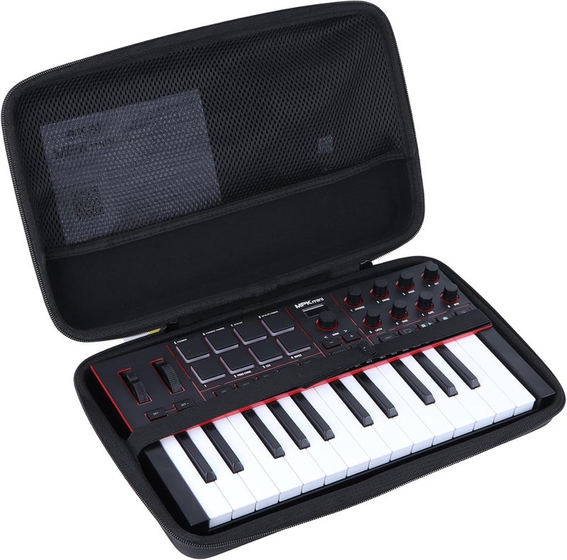 Lebakort Hard Case Compatible with Akai Professional MPK Mini IV USB-C MIDI Keyboard Controller, Black, Case - Image 2