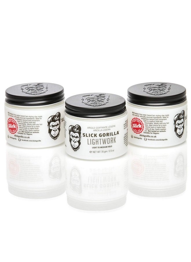 Slick Gorilla Slick Gorilla Lightwork Hair Styling Clay 2.5 oz  - Image 3