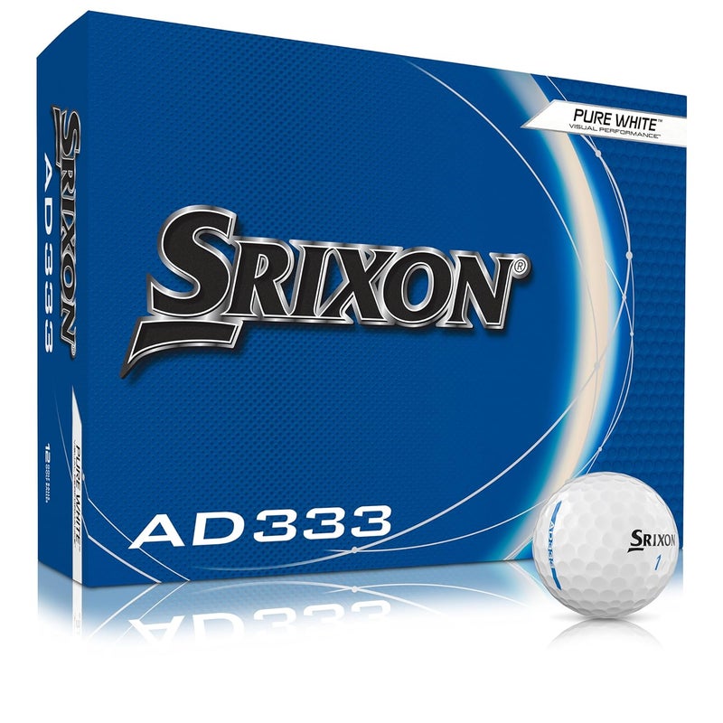 Srixon AD333 11 - High-Performance Distance and Speed Golf Balls - Low Compression - For Consistency and Control - Alignment Line - Premium Golf Accessories and Golf Gifts, White - Image 1