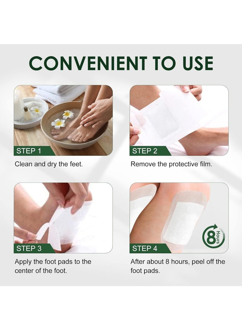 SOLARAE Detox Foot Patches, 20PCS Detox Foot Pads to Remove Body Toxins & Dampness, Deep Cleansing Pads for Stress Relief & Sleep Aid & Relieve Fatigue - Image 5