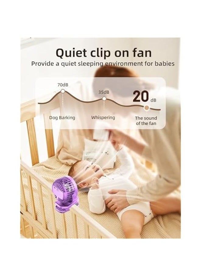 Mini Fan, Portable Fan with 3 Speeds for 2000mAh Battery USB-C Rechargeable, 3-Speed Quiet Operation, Stylish Handheld Fan for Outdoors & Travel