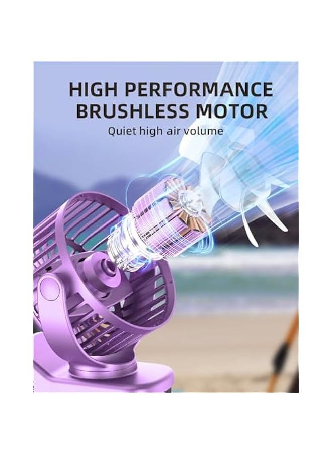 Mini Fan, Portable Fan with 3 Speeds for 2000mAh Battery USB-C Rechargeable, 3-Speed Quiet Operation, Stylish Handheld Fan for Outdoors & Travel